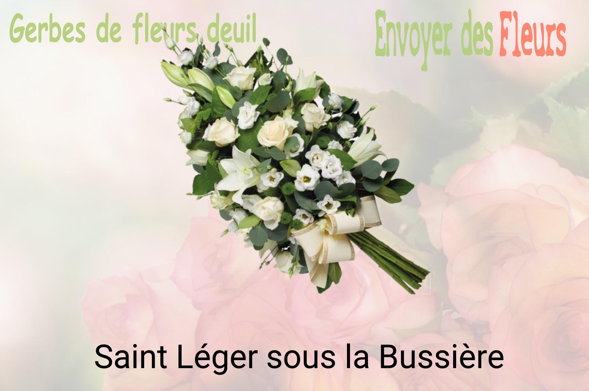 Gerbe de fleurs de deuil livrée à Saint-Léger-sous-la-Bussière